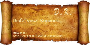 Drávecz Kemenes névjegykártya